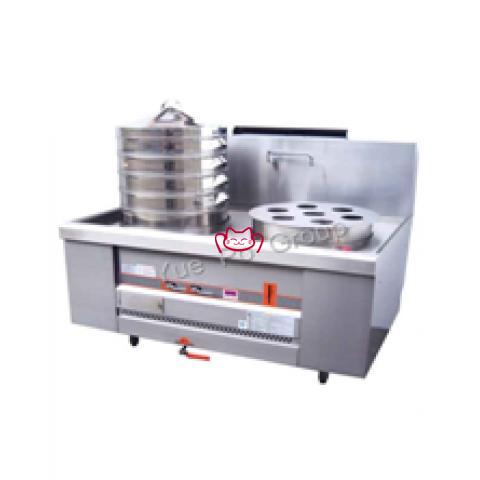 香港富利牌FLAME-MATE  ECS-2D天然氣環(huán)保雙頭蒸爐(電磁安全掣)