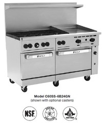 WOLF燃?xì)鉅t 扒爐 烤爐 C60SS-6B24GP/C60SS-10BP燃?xì)鉅t連雙烤爐