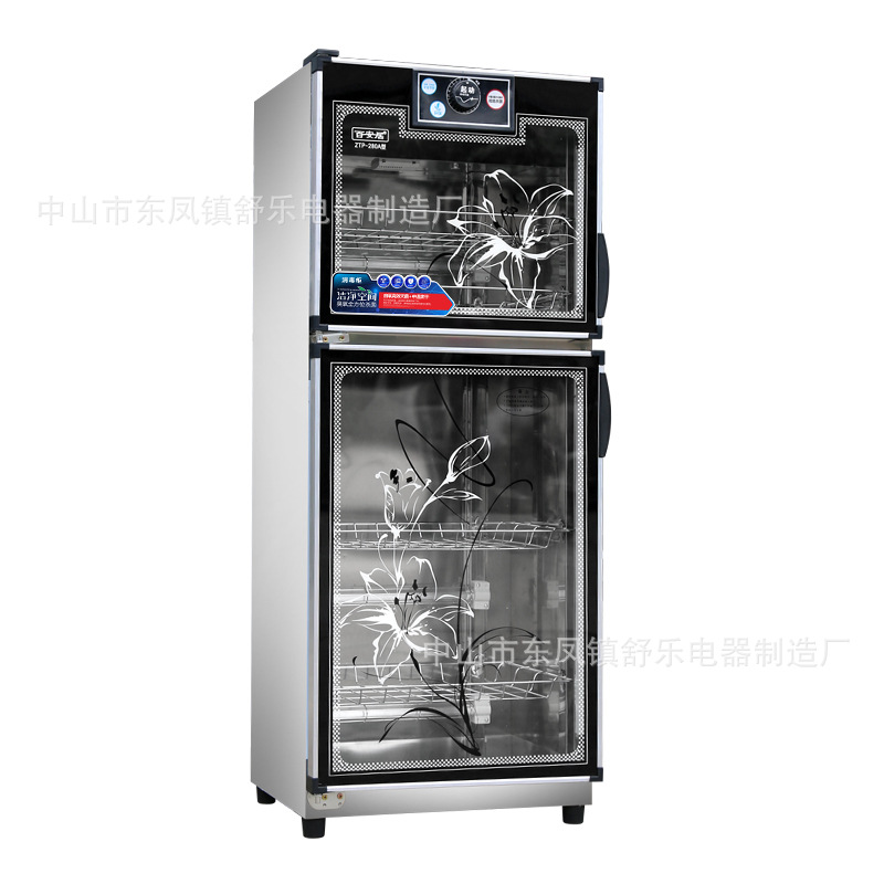 280L商用不銹鋼立式酒店飯店學(xué)校餐具消毒碗柜廠家批發(fā)