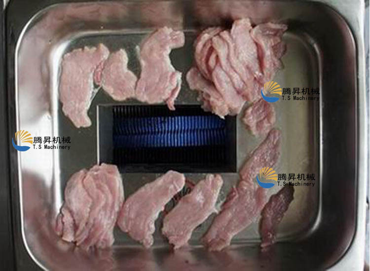 臺式小型切肉機(jī) 豬頭皮切片機(jī) 生肉/熟肉均可切片的切肉機(jī) 商用