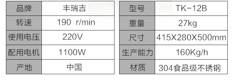 豐瑞吉 22型（12型B）電動商用多功能全不銹鋼灌腸絞牛肉絞肉機(jī)