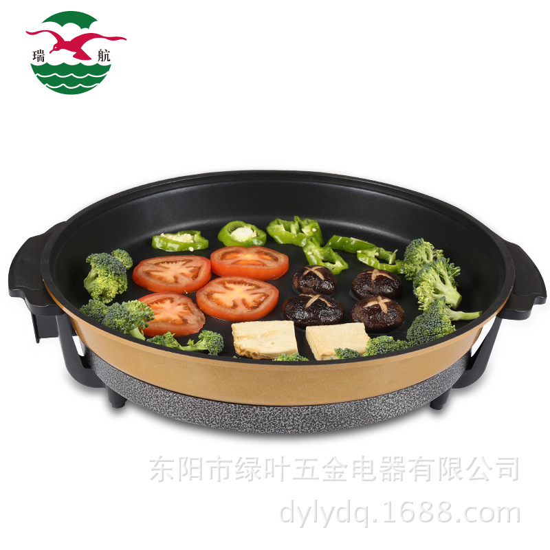 瑞航韓式多功能無(wú)煙不粘電烤盤家用燒烤爐商用大號(hào)烙烤餅電煎鍋