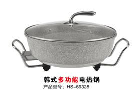 時尚6634鴛鴦電熱火鍋 不粘不糊電火鍋 家用商用節(jié)能電涮鍋