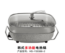時尚6634鴛鴦電熱火鍋 不粘不糊電火鍋 家用商用節(jié)能電涮鍋
