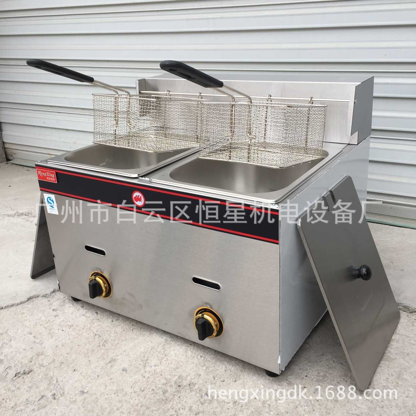 HX-72雙缸氣炸爐 商用炸鍋 特價(jià)炸爐 炸雞腿 薯?xiàng)l 臭豆腐廚具設(shè)備