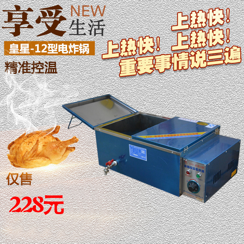 華星12型廠家直銷電炸爐設(shè)備加厚油盆電炸爐 商用單缸電炸爐