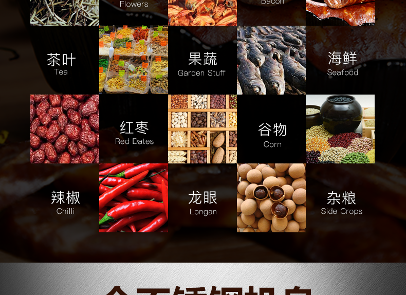 廠家直營(yíng)商用食品烘干機(jī)藥材五谷雜糧食物烘干箱水果蔬菜烘干商用