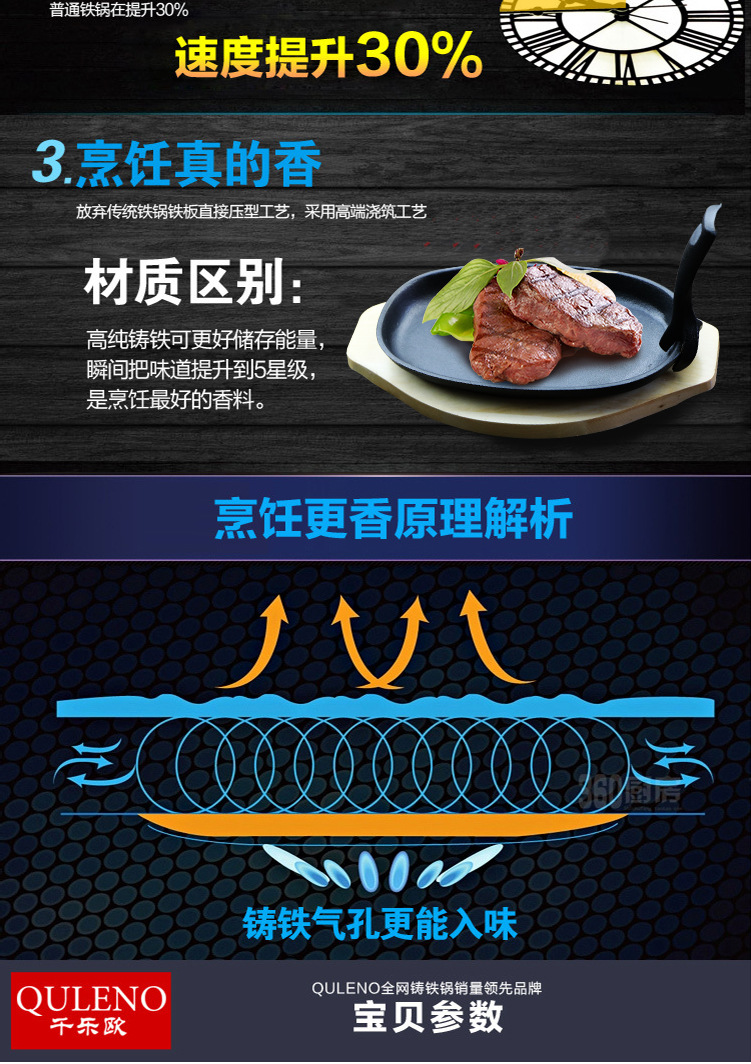 供應(yīng)高檔橢圓鑄鐵鐵板披薩燒烤盤 廠家批發(fā)商用不粘鍋披薩盤