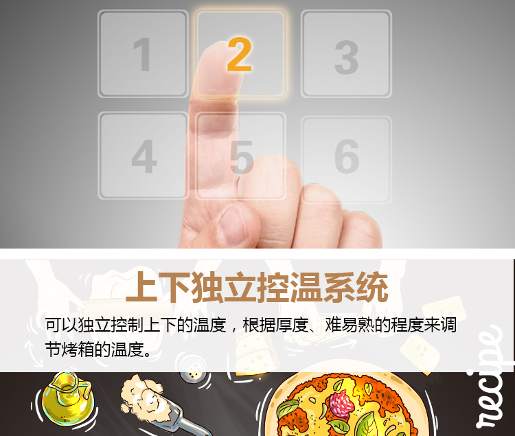 奇博士 商用電烤箱 電腦版雙層定時(shí)披薩烤箱 面包蛋撻烘焙電烘爐