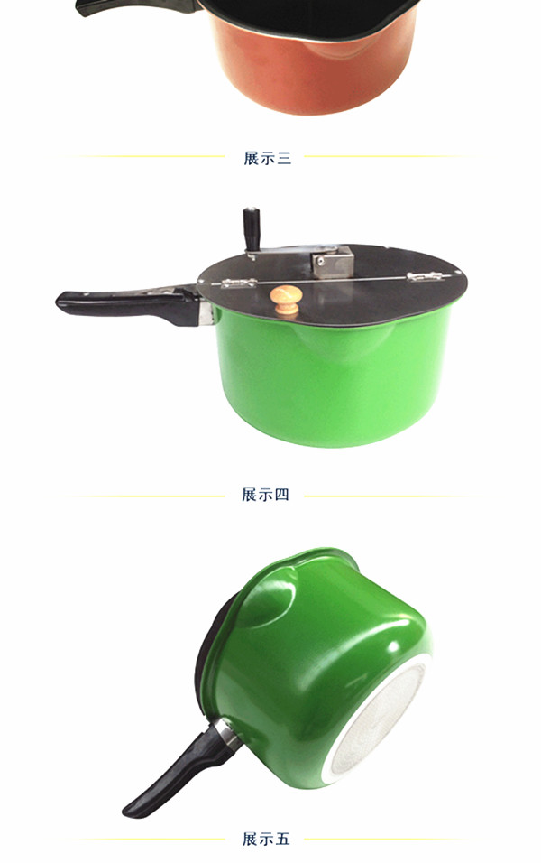 現(xiàn)貨熱銷(xiāo)包郵手動(dòng)豪華商用爆米花機(jī)家用小型機(jī)器加玉米新品不粘鍋