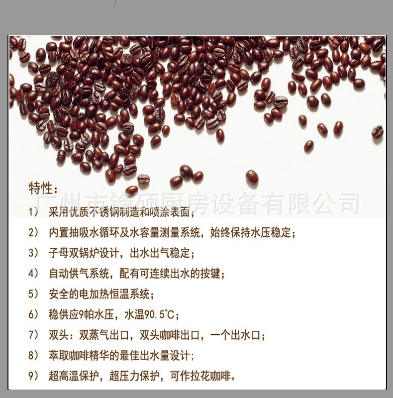 鋒碩 商用兩頭意大利半自動(dòng)咖啡機(jī) 咖啡店專用機(jī) 卡布基諾咖啡機(jī)