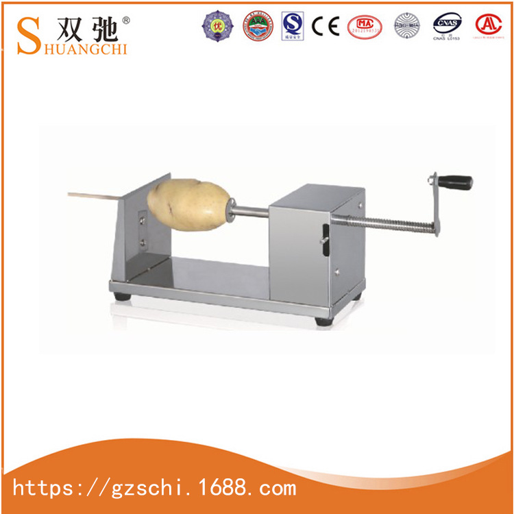 廣州廠家直銷雙馳商用手動不銹鋼薯塔機(jī)旋風(fēng)切片土豆機(jī)創(chuàng)業(yè)設(shè)備