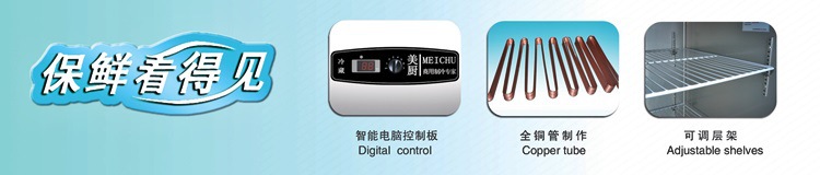 美廚四門(mén)冰箱BRF4 四門(mén)雙溫冰箱 商用廚房冷柜 不銹鋼冷柜