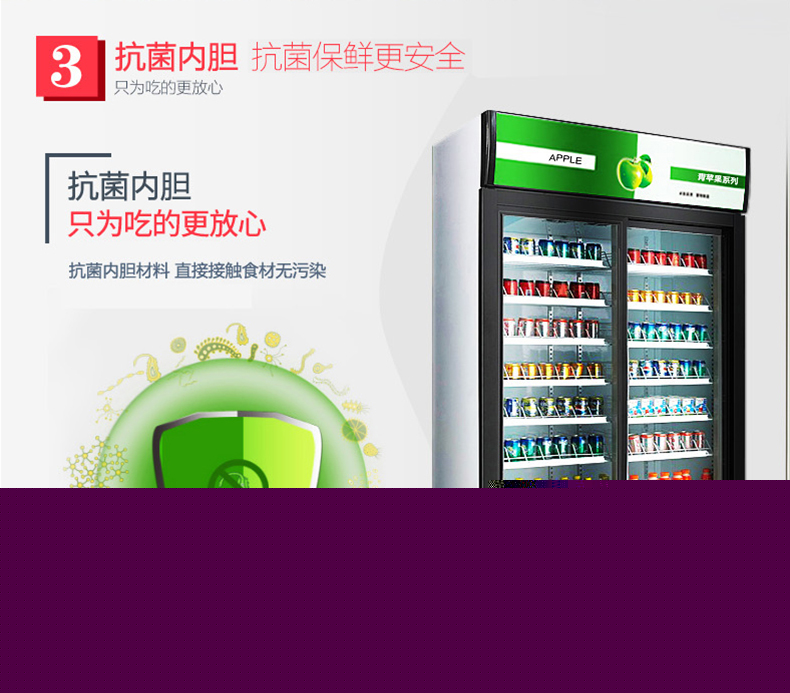 樂創展示冷藏立式冰柜商用冰箱飲料保鮮柜雙門展示冷柜陳列柜包郵