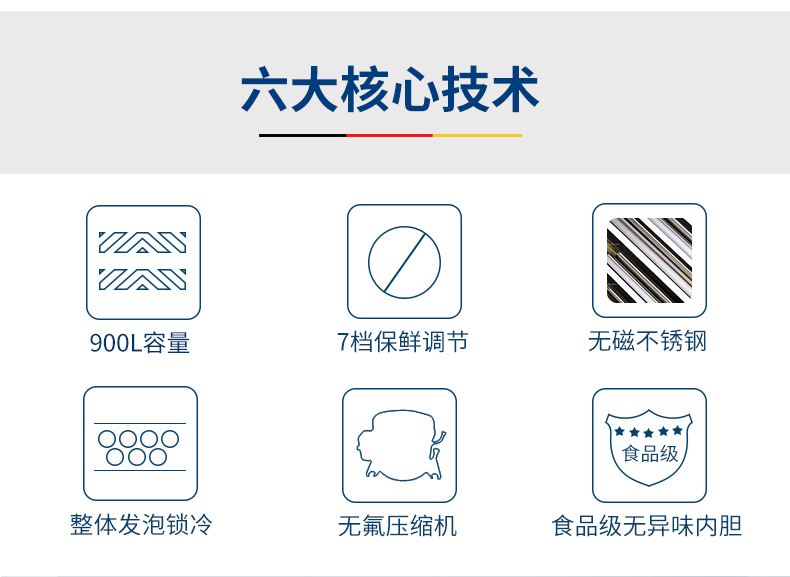 德瑪仕商用立式六門(mén)冰柜商用六門(mén)立式 展示柜 BCD-1300A 全冷凍