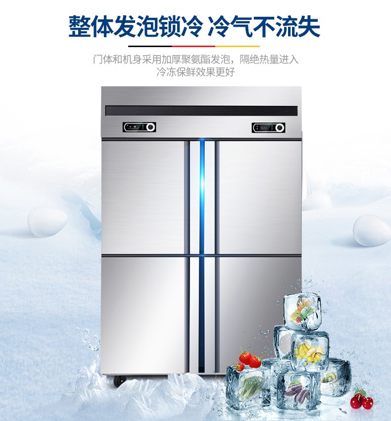 德瑪仕商用立式六門(mén)冰柜商用六門(mén)立式 展示柜 BCD-1300A 全冷凍