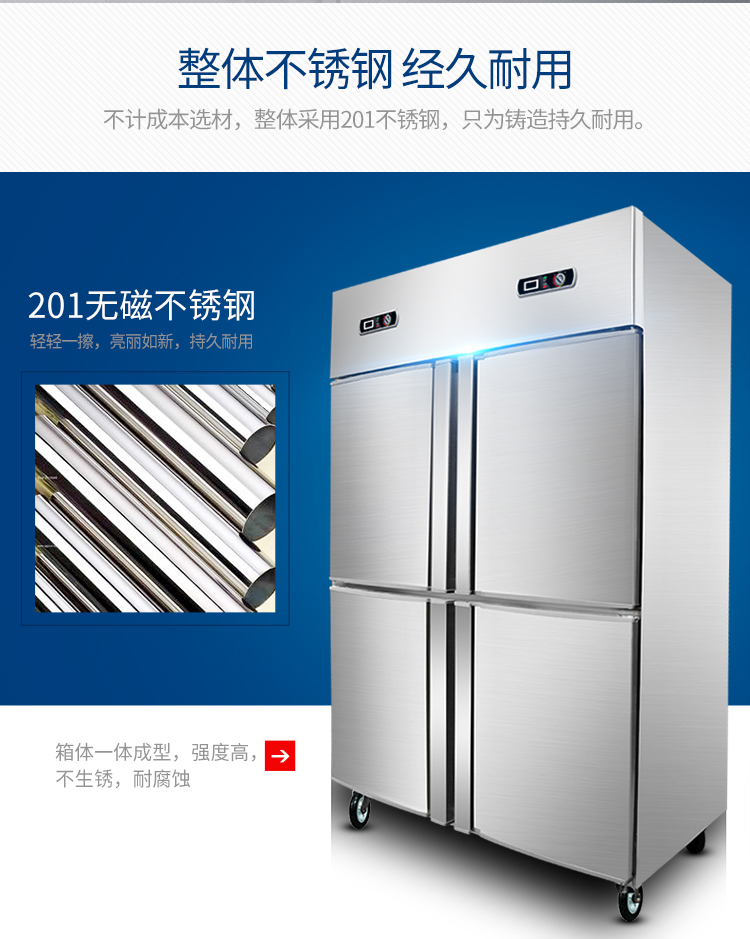 德瑪仕商用立式六門(mén)冰柜商用六門(mén)立式 展示柜 BCD-1300A 全冷凍