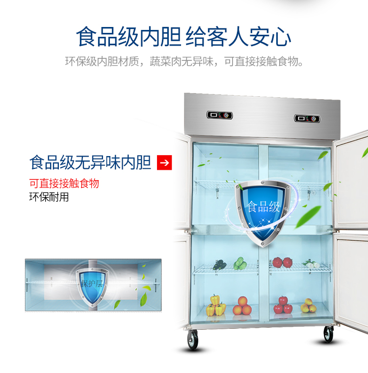 德瑪仕商用立式六門(mén)冰柜商用六門(mén)立式 展示柜 BCD-1300A 全冷凍