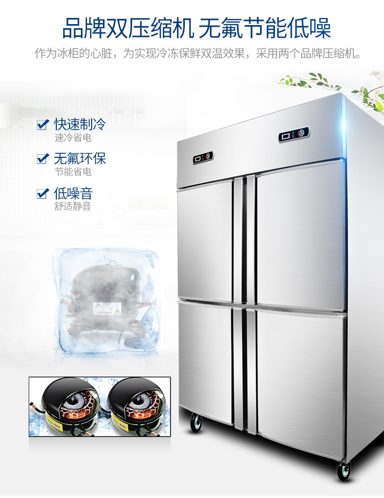 德瑪仕商用立式六門(mén)冰柜商用六門(mén)立式 展示柜 BCD-1300A 全冷凍