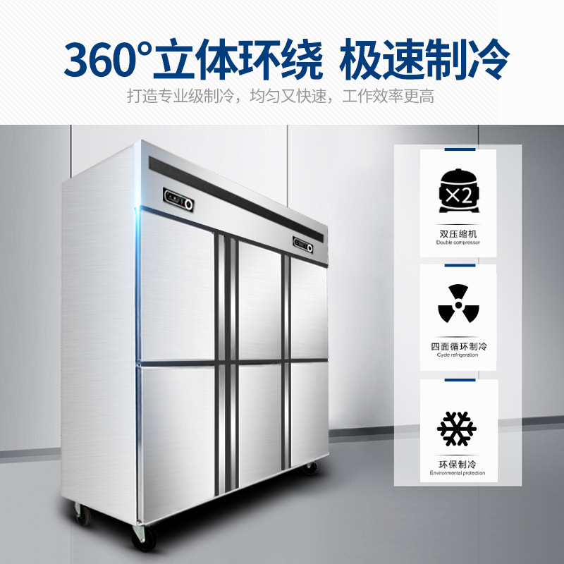 德瑪仕商用立式六門(mén)冰柜商用六門(mén)立式 展示柜 BCD-1300A 全冷凍