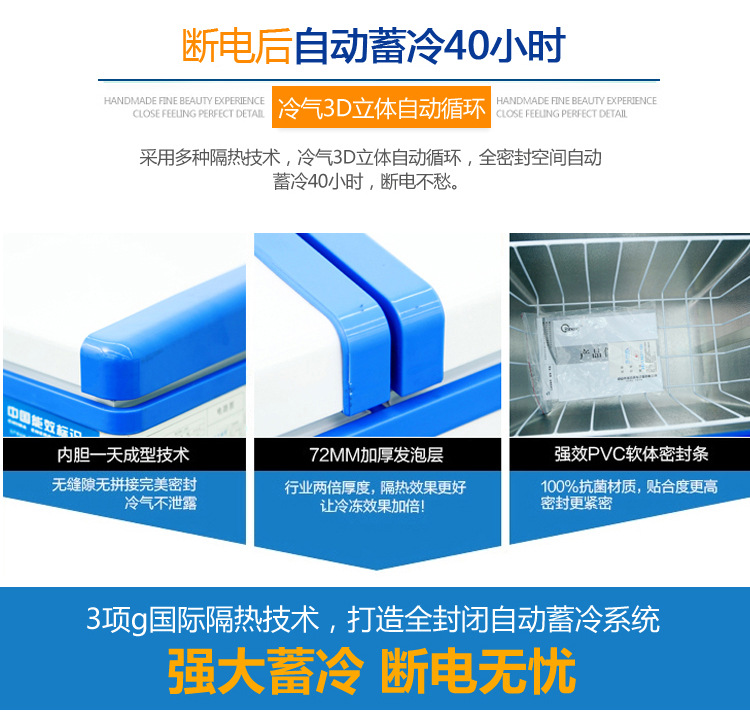 批發新容聲冰柜BD/BC-788冷藏冷凍柜商用大冰柜2016新款臥式冰柜