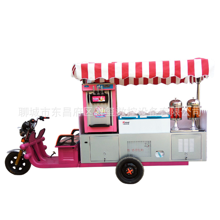 冰激凌車(chē) 無(wú)電流動(dòng)冰淇淋車(chē) 電動(dòng)三輪車(chē)冰激凌機(jī) 軟冰車(chē)廠家 