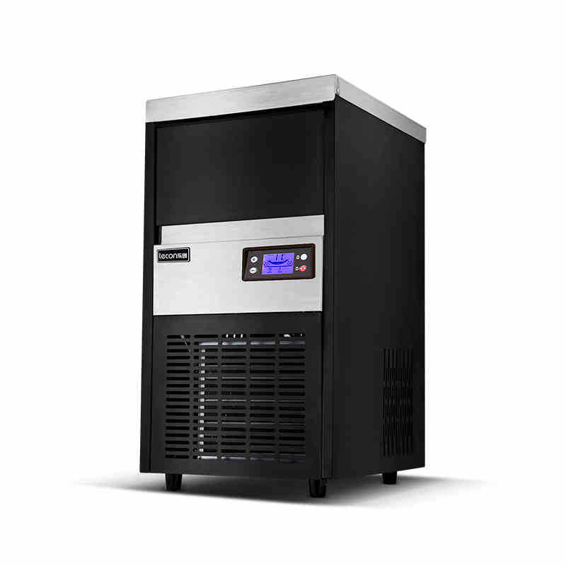 樂創(chuàng)商用制冰機 奶茶店酒吧KTV自動制冰機55kg公斤小型方塊冰機