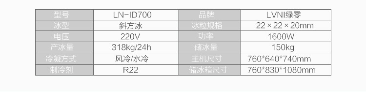 綠零 318kg全自動(dòng)分體式制冰機(jī) 商用超大冰量斜方冰冰塊冰粒機(jī)