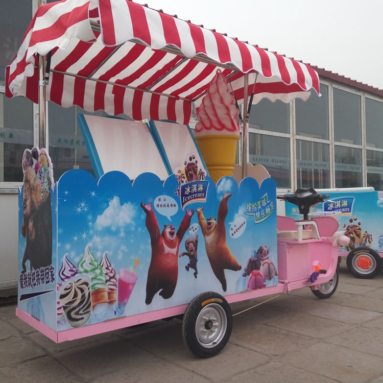 新款流動(dòng)冰激凌車無(wú)電流動(dòng)冰激凌車移動(dòng)硬質(zhì)冰激凌車冰激凌成型機(jī)