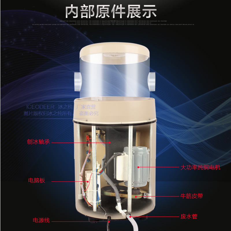 全自動(dòng)商用刨冰機(jī) 冰之純熱賣新品碎冰機(jī) 全國聯(lián)保包郵刨冰機(jī)