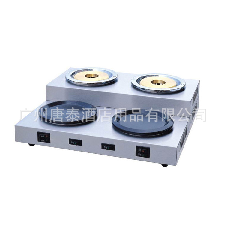 供應(yīng)YUEHAI雙煲雙溫商用多功能臺階式咖啡爐電子保溫咖啡機SBWM-4