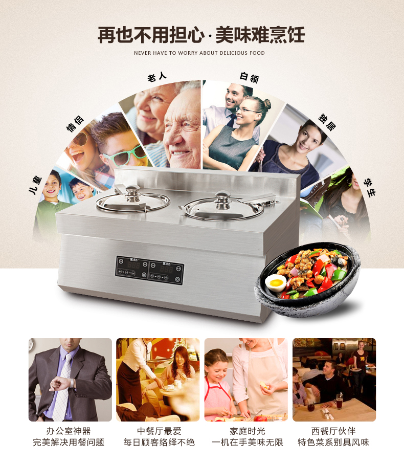 圣托2頭煲仔飯機(jī)全自動(dòng)智能電飯煲數(shù)碼多功能鍋家商用電煲仔爐F02