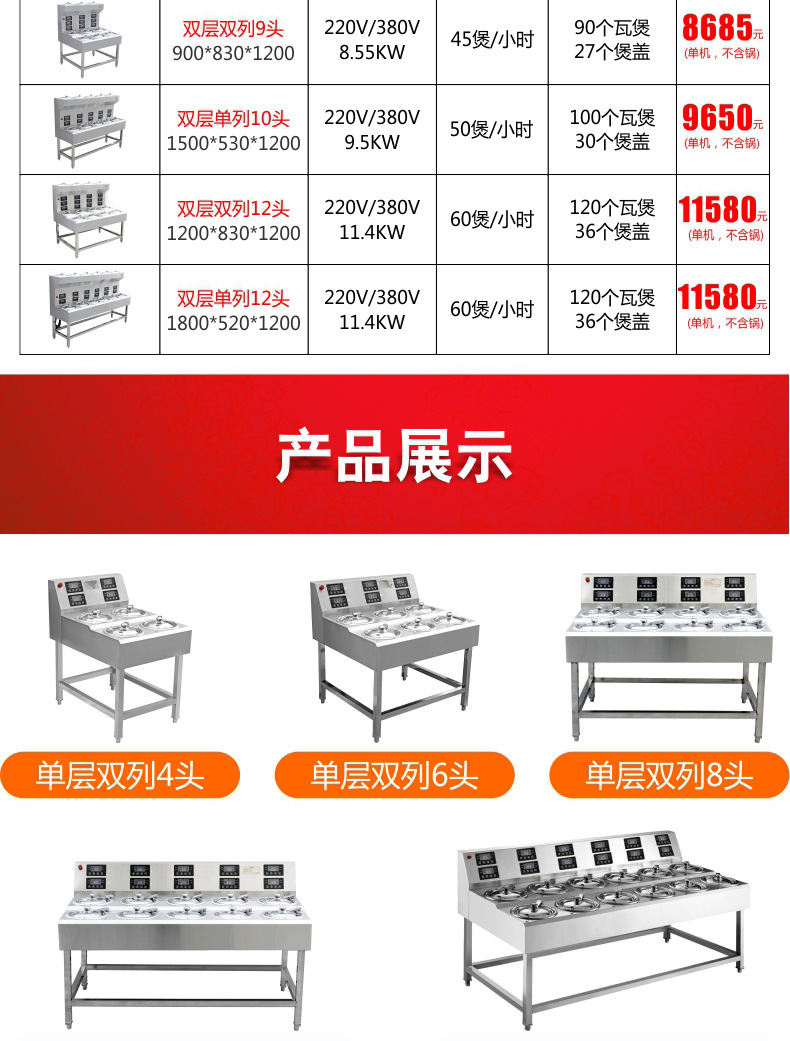 商用煲仔飯機(jī)全自動(dòng)智能煲仔爐 錫紙專用砂鍋