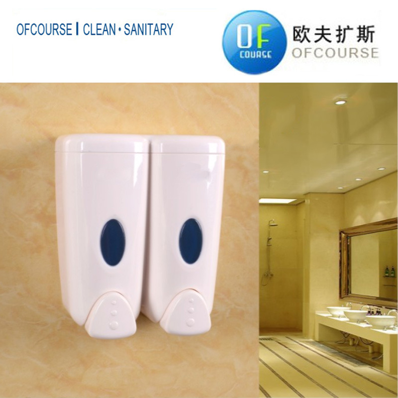 雙頭手動(dòng)皂液器 ABS塑料洗手液器 酒店賓館家用給液器