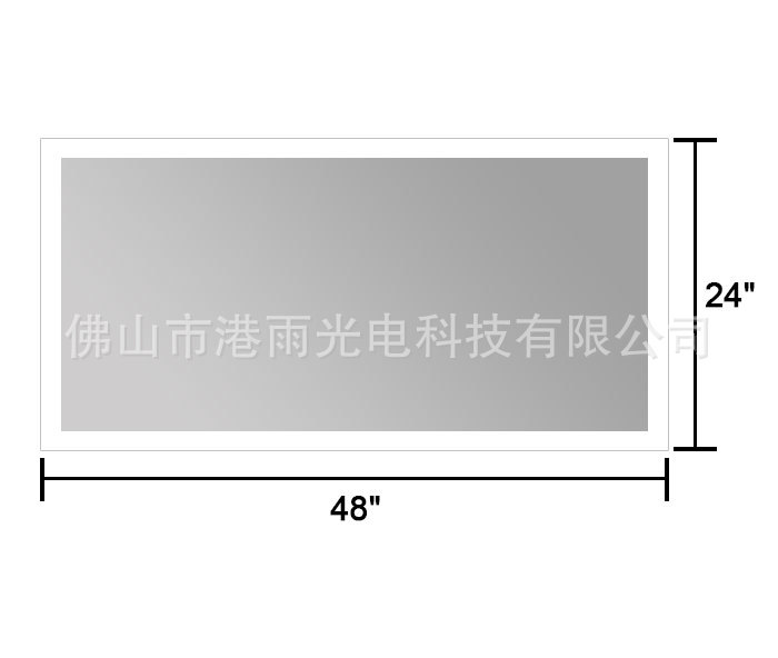 供應(yīng)創(chuàng)意時尚浴室防霧水銀鏡 酒店衛(wèi)生間鏡 帶時間觸摸LED鏡