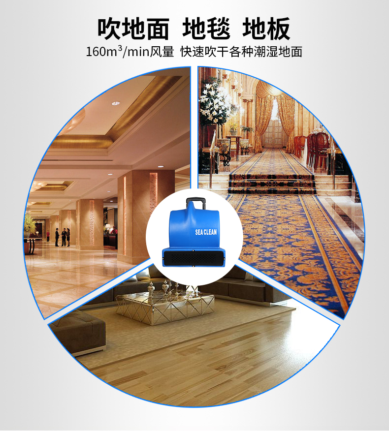超潔亮電熱風(fēng)機吹干機吹地機大功率鼓風(fēng)機酒店商場地毯地面地