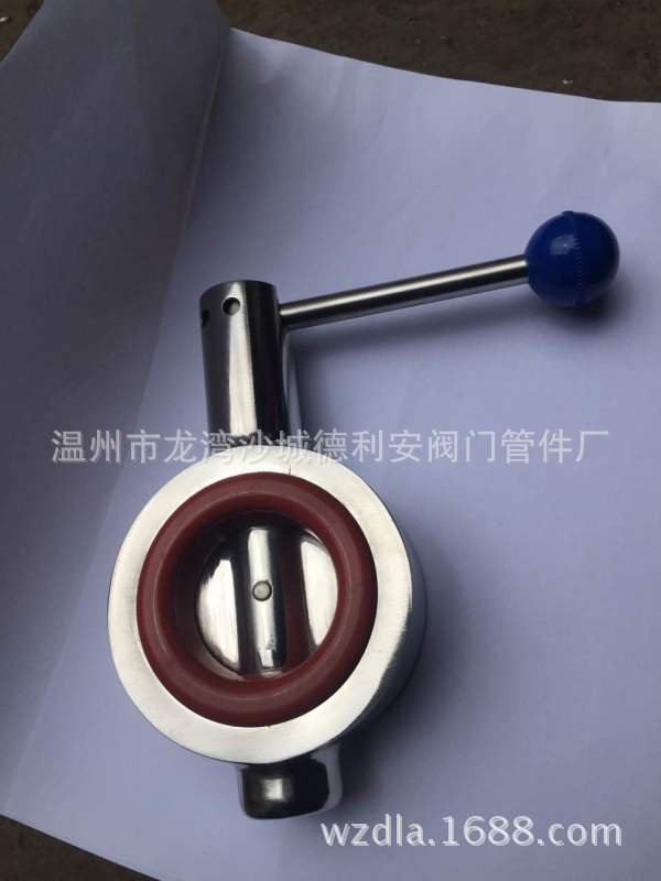 【品質(zhì)保證】廠家批發(fā)201、30食品級不銹鋼衛(wèi)生級手動對夾蝶閥
