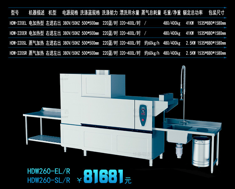 華菱通道式洗碗機(jī) 商用全自動消毒清洗全國聯(lián)保 [廠家上門安裝]