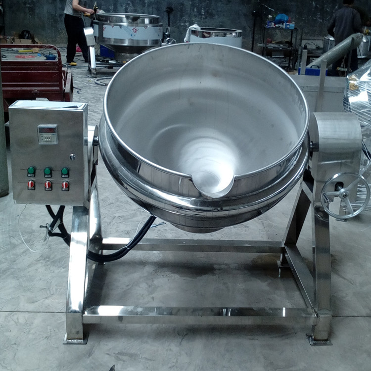 不銹鋼煮鍋 可傾式帶攪拌夾層鍋 煮豆鍋炊事設(shè)備廚房炒菜食品機械