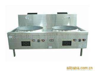 廠家專業(yè)生產(chǎn)不銹鋼雙頭大炒爐，不銹鋼煤氣炒爐，單頭炒爐