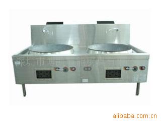廠家專業(yè)生產(chǎn)不銹鋼雙頭大炒爐，不銹鋼煤氣炒爐，單頭炒爐