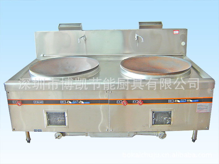 廠家專業(yè)生產(chǎn)不銹鋼雙頭大炒爐，不銹鋼煤氣炒爐，單頭炒爐