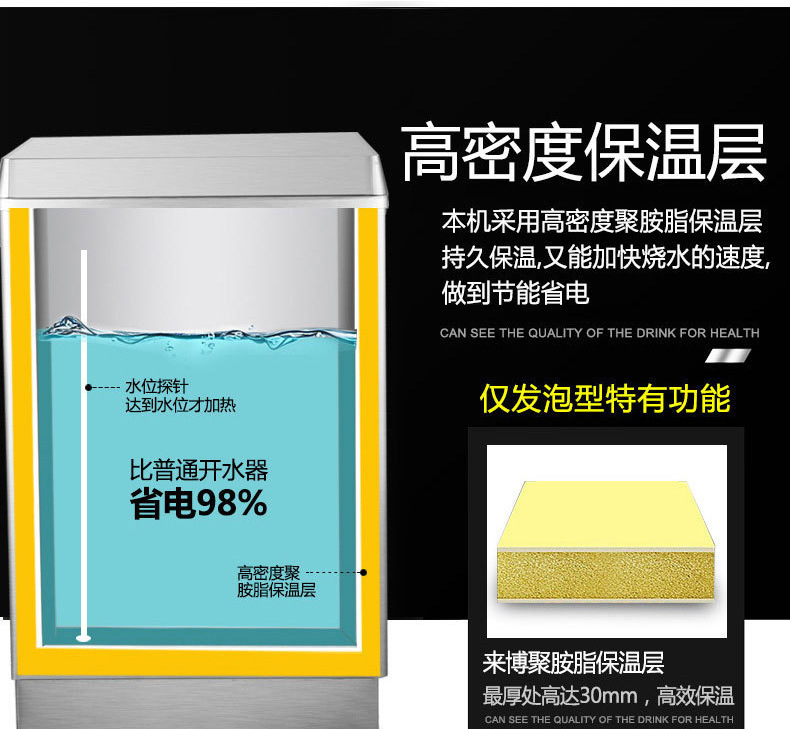 【包郵】睿美電熱開水器3KW商用開水機(jī)不銹鋼燒水器奶茶店開水桶