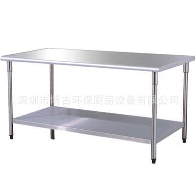 廠家直銷不銹鋼工作臺(tái) 廚房案板操作臺(tái) 打荷臺(tái) 雙層工作臺(tái)
