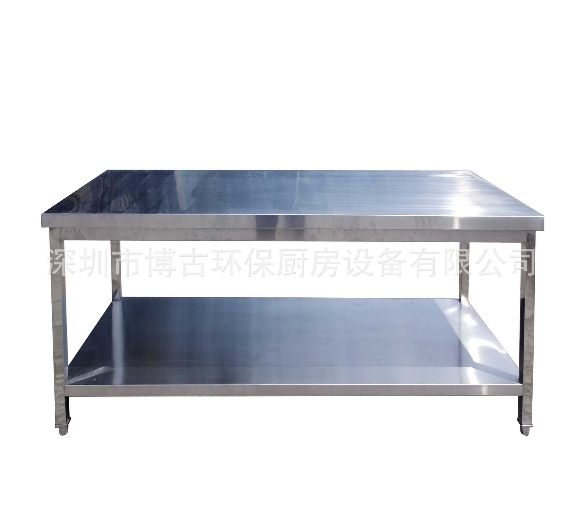 廠家直銷不銹鋼工作臺(tái) 廚房案板操作臺(tái) 打荷臺(tái) 雙層工作臺(tái)