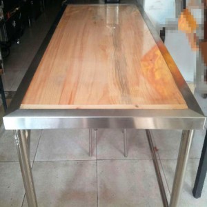 商用不銹鋼木面工作臺(tái) 木案工作臺(tái) 面點(diǎn)操作臺(tái)可定制廚房設(shè)備