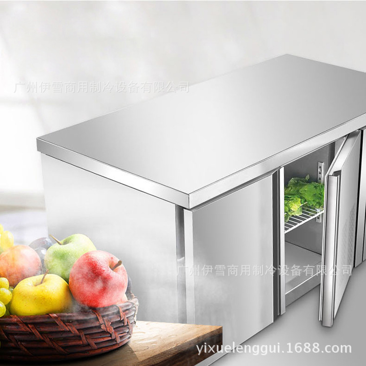 1.8米工作臺(tái)保鮮冷凍均可蔬菜沙拉水果食品儲(chǔ)存工作臺(tái)操作臺(tái)3門