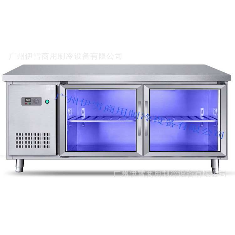 1.8米工作臺(tái)保鮮冷凍均可蔬菜沙拉水果食品儲(chǔ)存工作臺(tái)操作臺(tái)3門