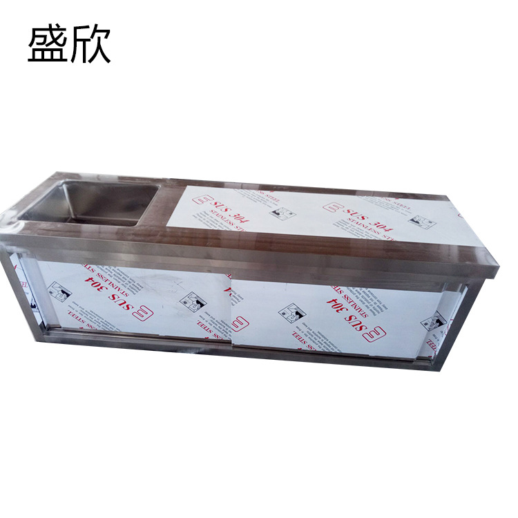 304不銹鋼拉門工作臺 不銹鋼拉門打荷臺 單通雙通不銹鋼工作臺