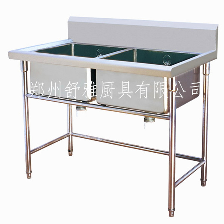 廠家直銷(xiāo) 雙眼二槽不銹鋼水池水槽 洗涮池 洗菜盤(pán)瀝水池